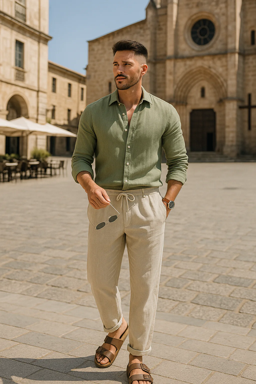 Old Money Classic Shirt (Olive) - Image 4