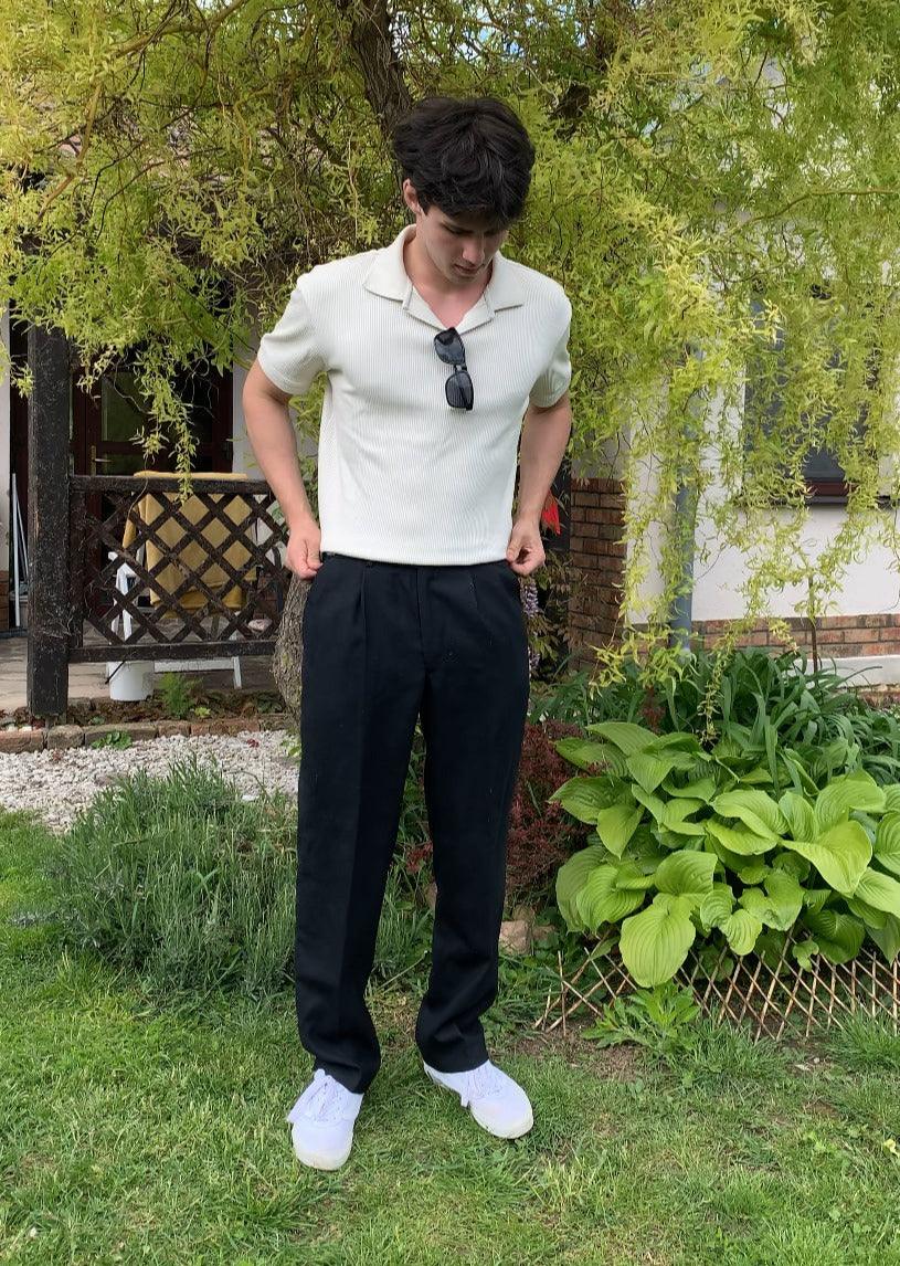 Old Money Woolen Structure Polo T-Shirt - Image 5